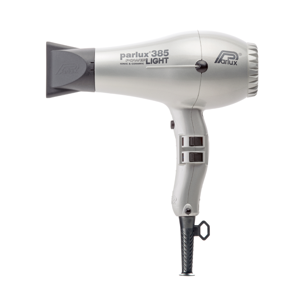 Parlux 385 PowerLight argento con bocchetta inserita