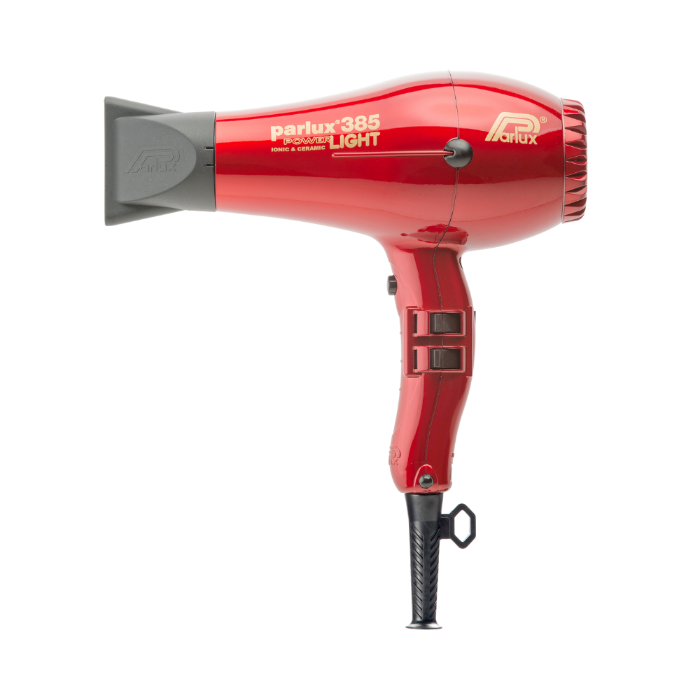 Parlux 385 PowerLight rosso con bocchetta inserita