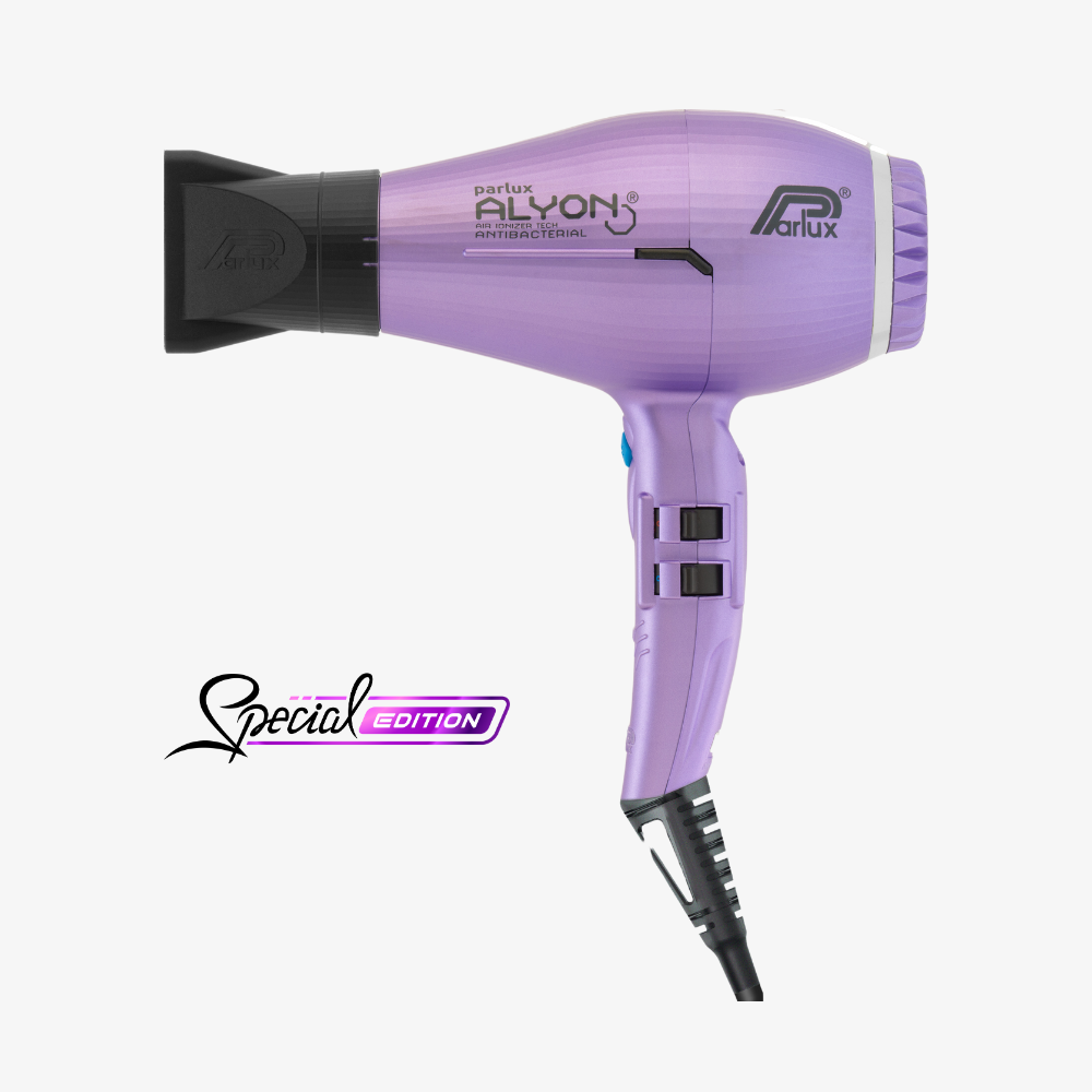 Asciugacapelli Parlux ALYON lilla con bocchetta, con logo Special Edition