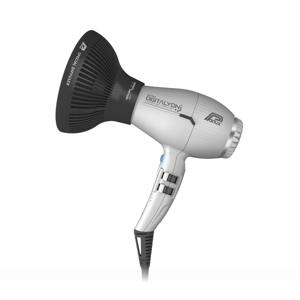 Parlux Digitalyon color argento con diffusore MagicSense inserito