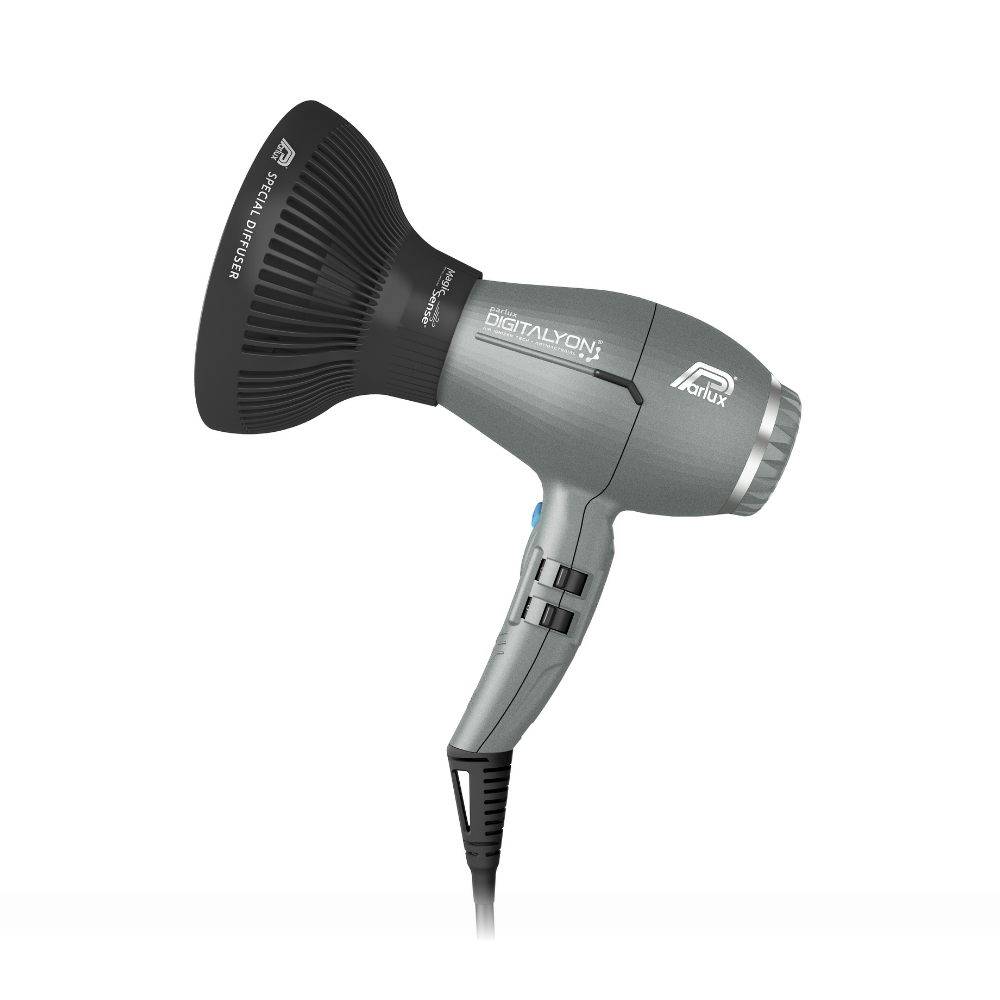 Parlux Digitalyon grigio glitter con diffusore MagicSense inserito