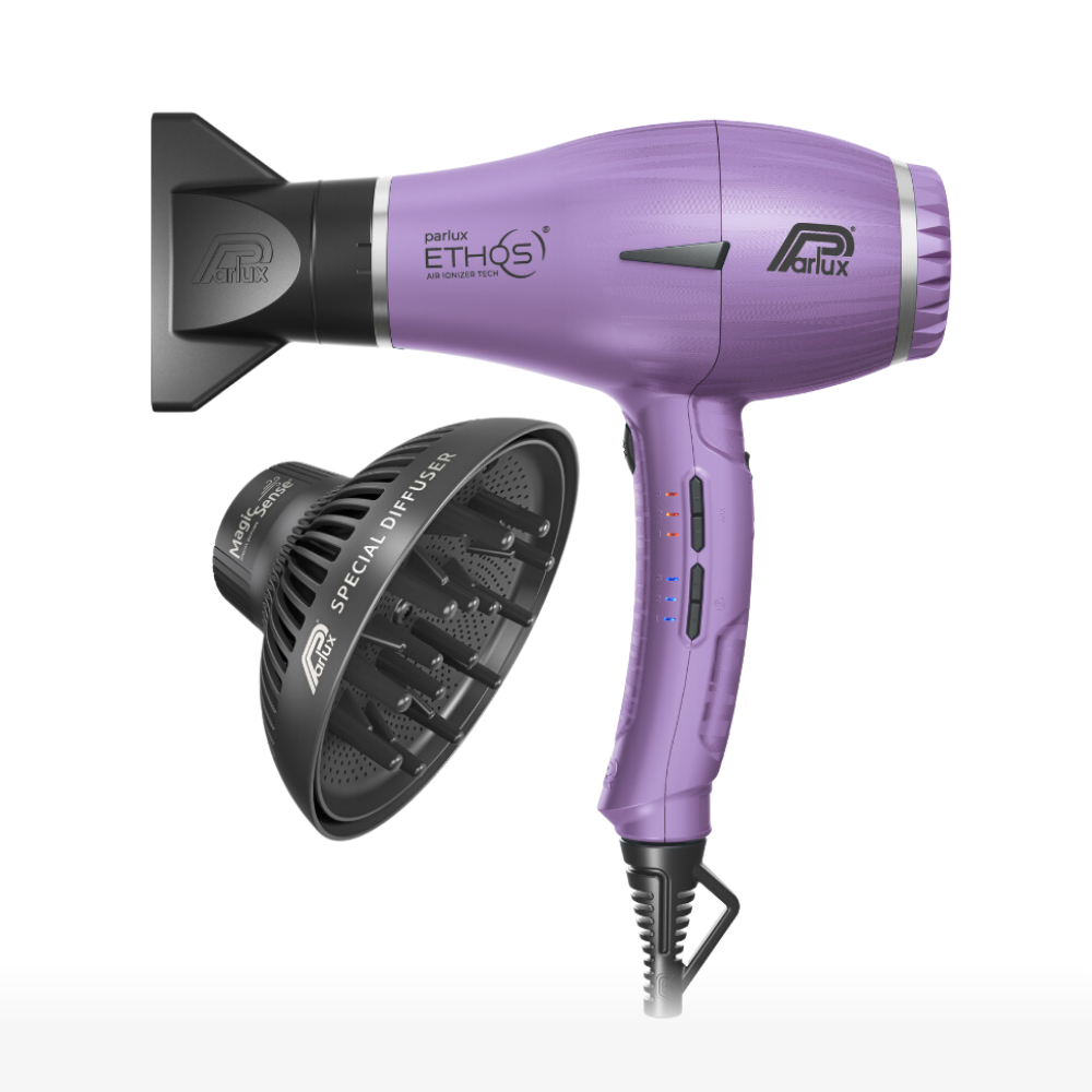 Asciugacapelli Parlux ETHOS lilla con bocchetta e diffusore MagicSense