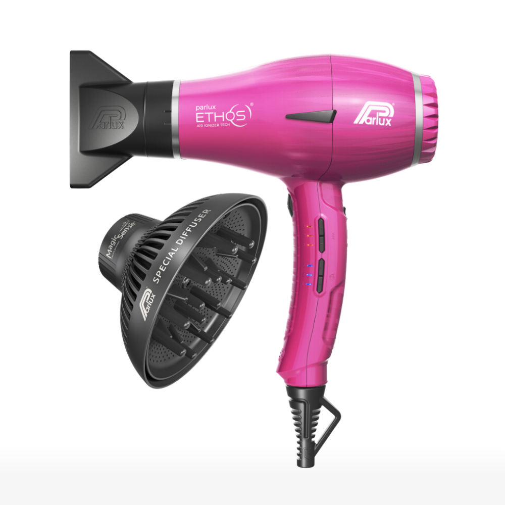 Asciugacapelli Parlux ETHOS fucsia opaco con bocchetta e diffusore MagicSense