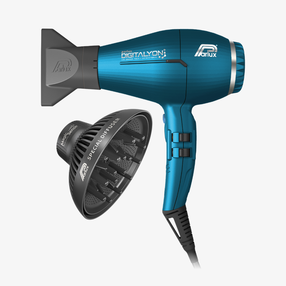 Parlux Digitalyon Blu con bocchetta inserita e diffusore MagicSense 