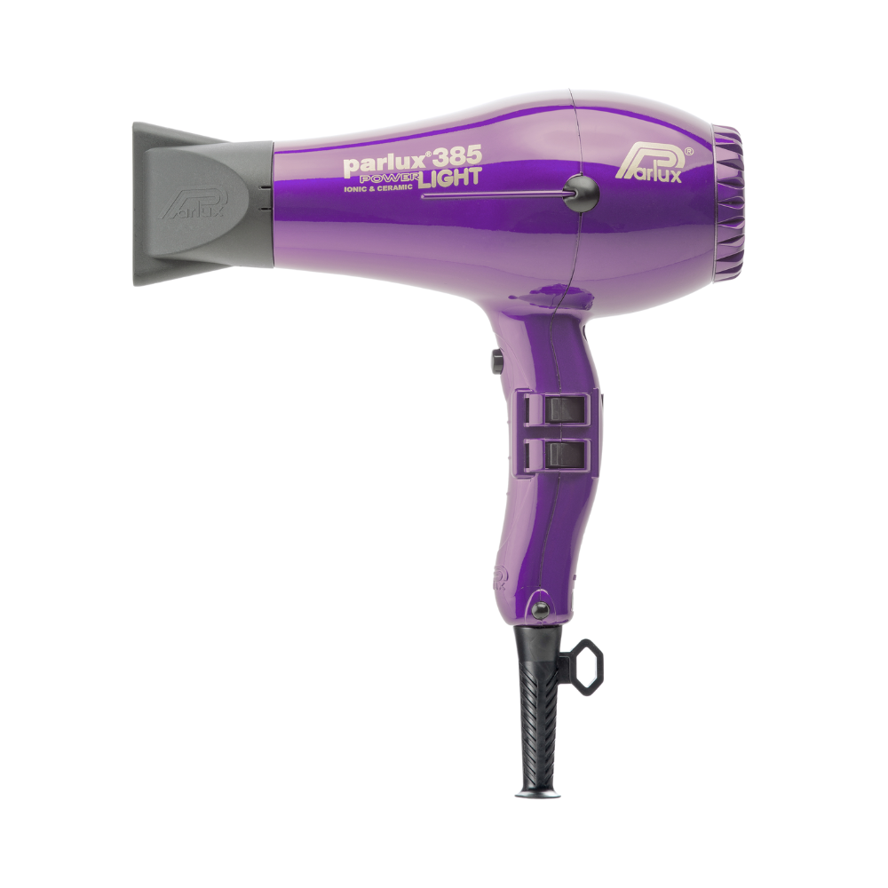 Parlux 385 PowerLight viola con bocchetta inserita