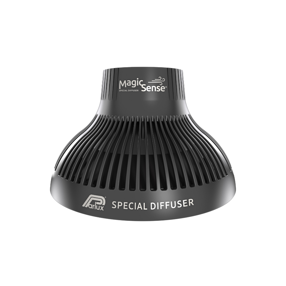 Diffusore Parlux MagicSense nero con vista frontale 